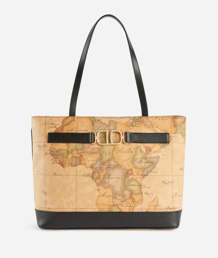 Woman Totes Alviero Martini 3d Geo Shopper Bag Black