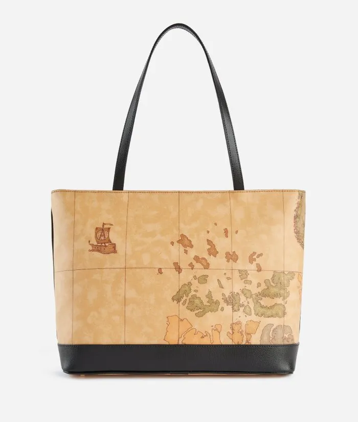 Woman Totes Alviero Martini 3d Geo Shopper Bag Black