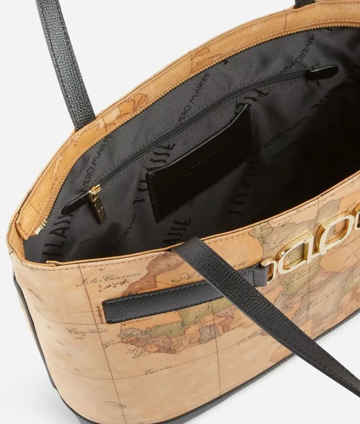 Woman Totes Alviero Martini 3d Geo Shopper Bag Black