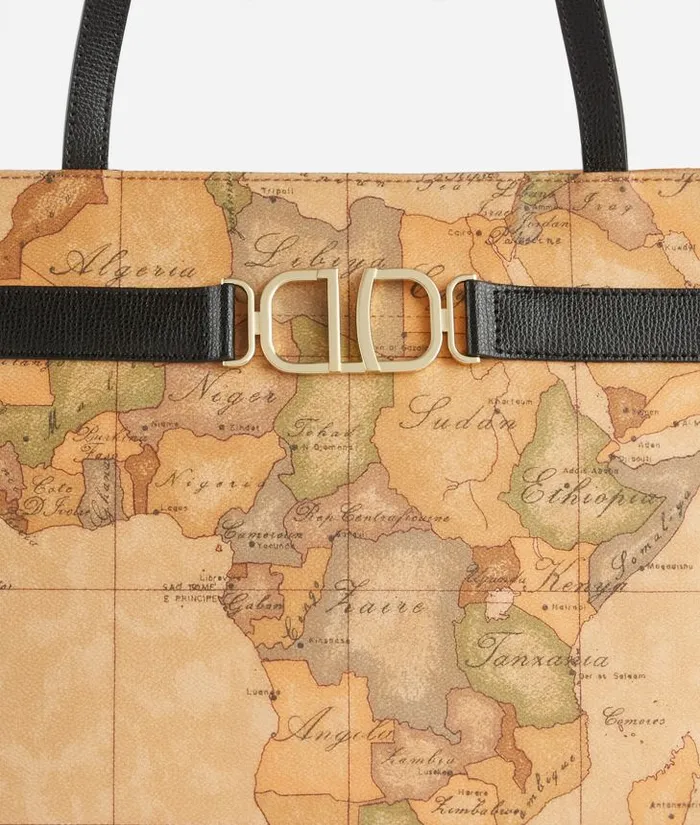 Woman Totes Alviero Martini 3d Geo Shopper Bag Black