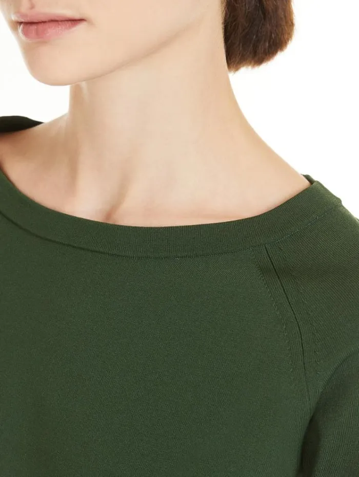 Woman Viscose Boat Neck Jumper Green Maxmara Knitwear And Sweatshirts Woman Viscose Boat Neck Jumper Green Maxmara Knitwear And Sweatshirts