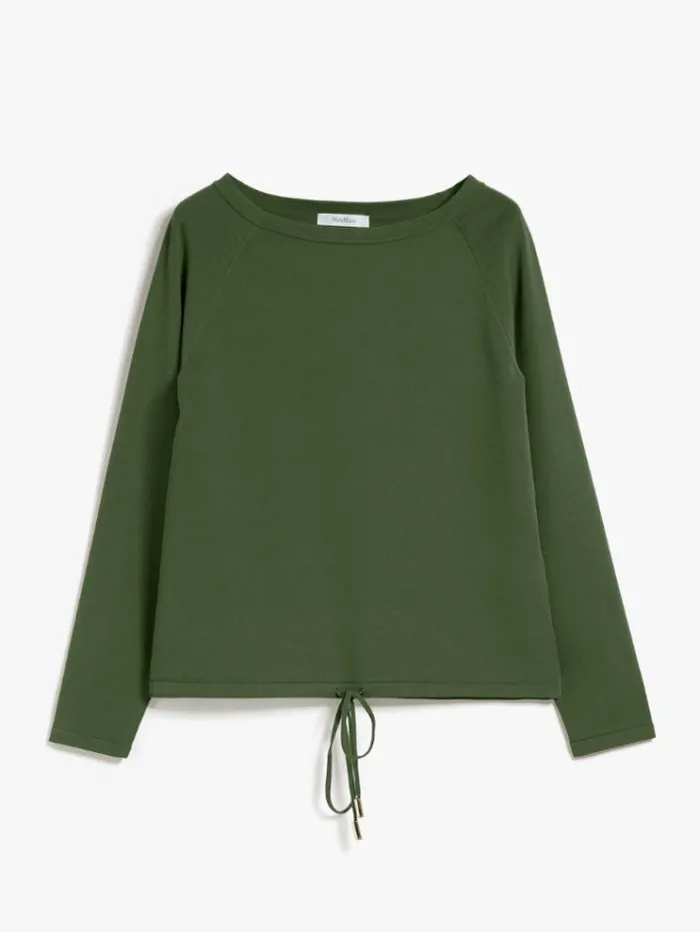 Woman Viscose Boat Neck Jumper Green Maxmara Knitwear And Sweatshirts Woman Viscose Boat Neck Jumper Green Maxmara Knitwear And Sweatshirts