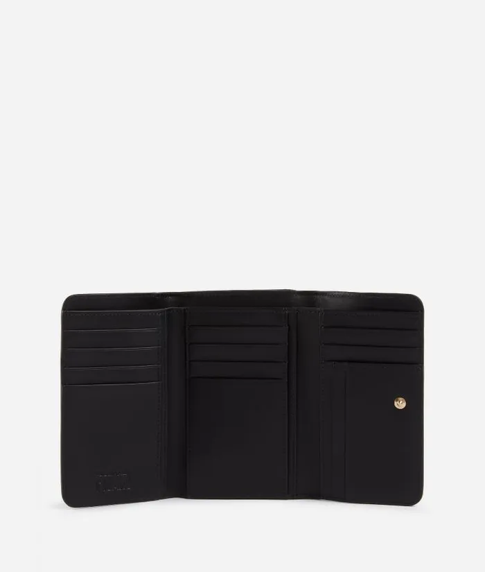 Woman Wallets Alviero Martini 1c Mirror Night Medium Bifold Wallet Black