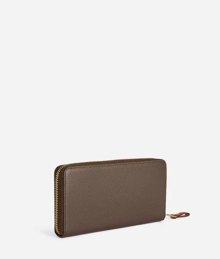 Woman Wallets Alviero Martini Universe Leather ZipAround Wallet Dark Taupe