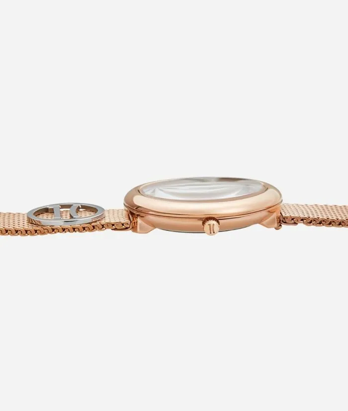 Woman Watches Alviero Martini Antigua Steel Watch With Monogram 1c Logo Gold Ros