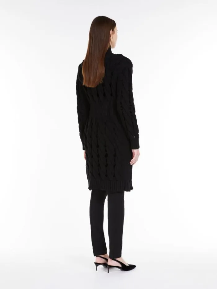 Woman Wool Cordonnet Cardigan Black Maxmara Knitwear And Sweatshirts Woman Wool Cordonnet Cardigan Black Maxmara Knitwear And Sweatshirts
