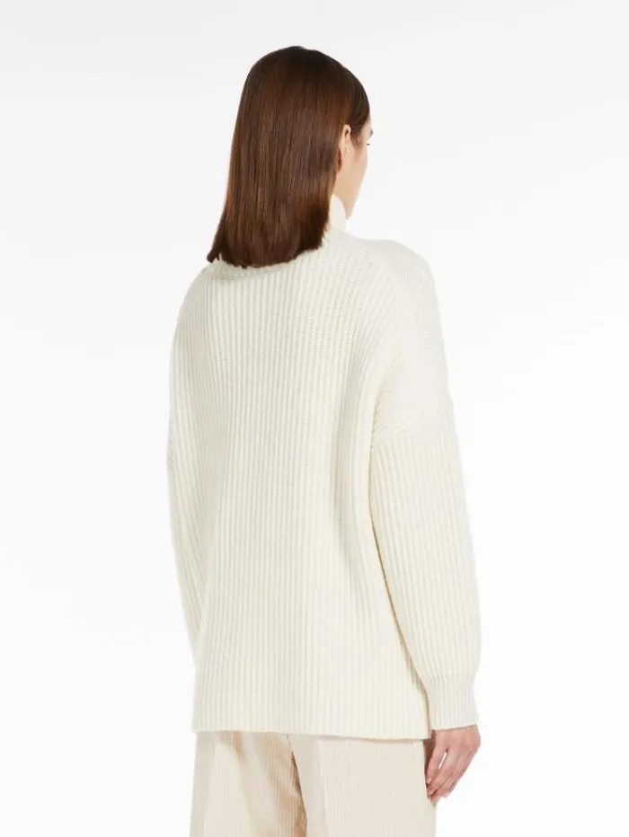 Woman Wool Yarn Sweater Ivory Maxmara Knitwear And Sweatshirts Woman Wool Yarn Sweater Ivory Maxmara Knitwear And Sweatshirts