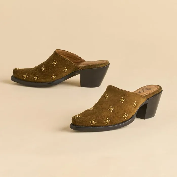 Women Abejas Mules Moss Sundance Catalog Shoes