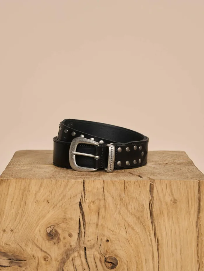 Women Accessories MOS MOSH MMStudded Leather Belt Black