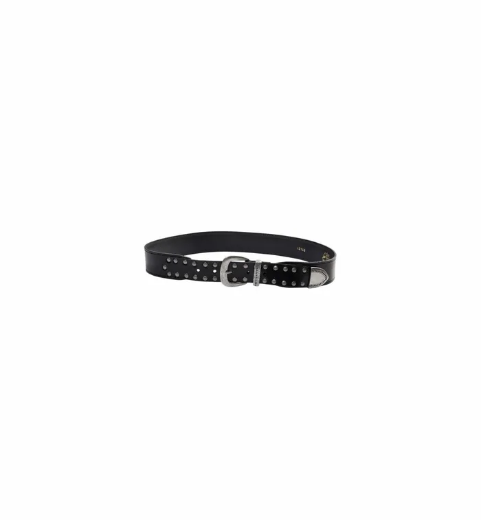 Women Accessories MOS MOSH MMStudded Leather Belt Black