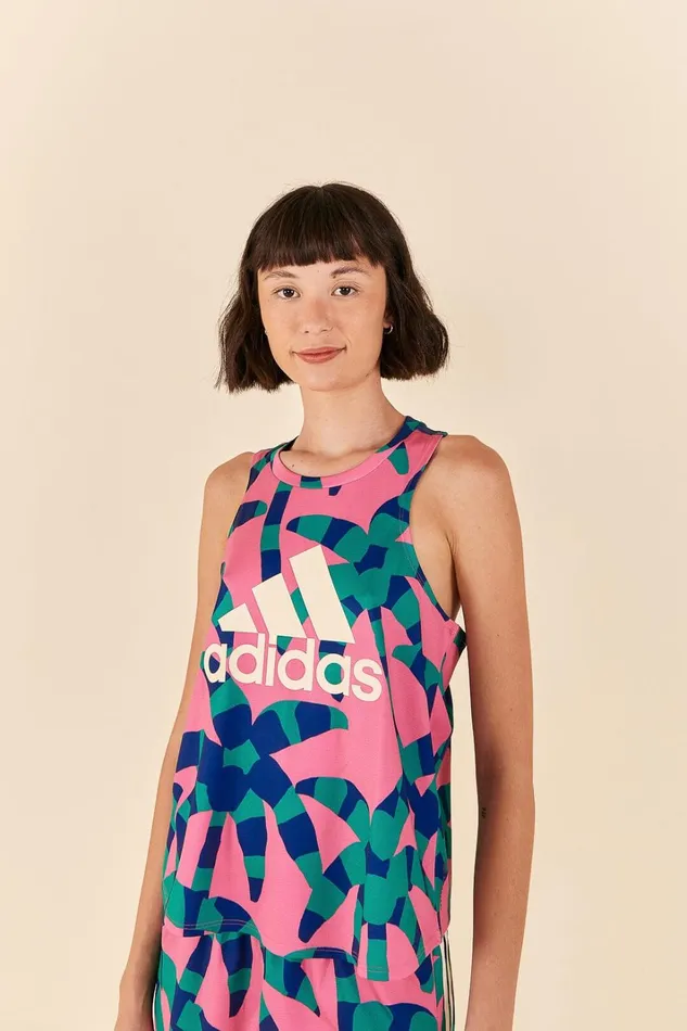 Women Adidas Farm Tank Top Green Green FARM Rio Crop Tops