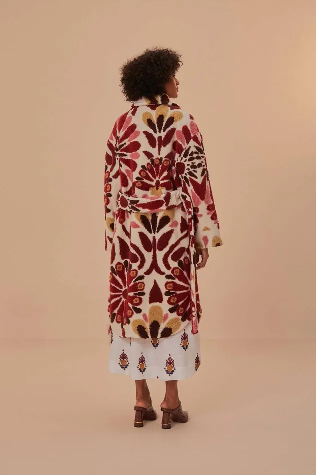 Women Ainika Flowers Fleece Coat Ainika Flowers Offwhite FARM Rio Coats