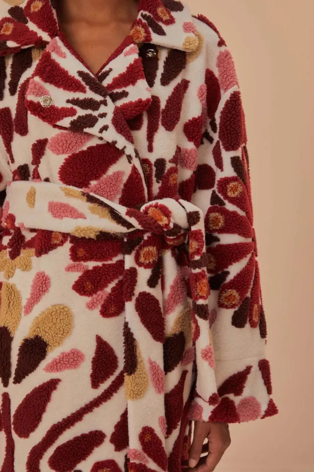 Women Ainika Flowers Fleece Coat Ainika Flowers Offwhite FARM Rio Coats