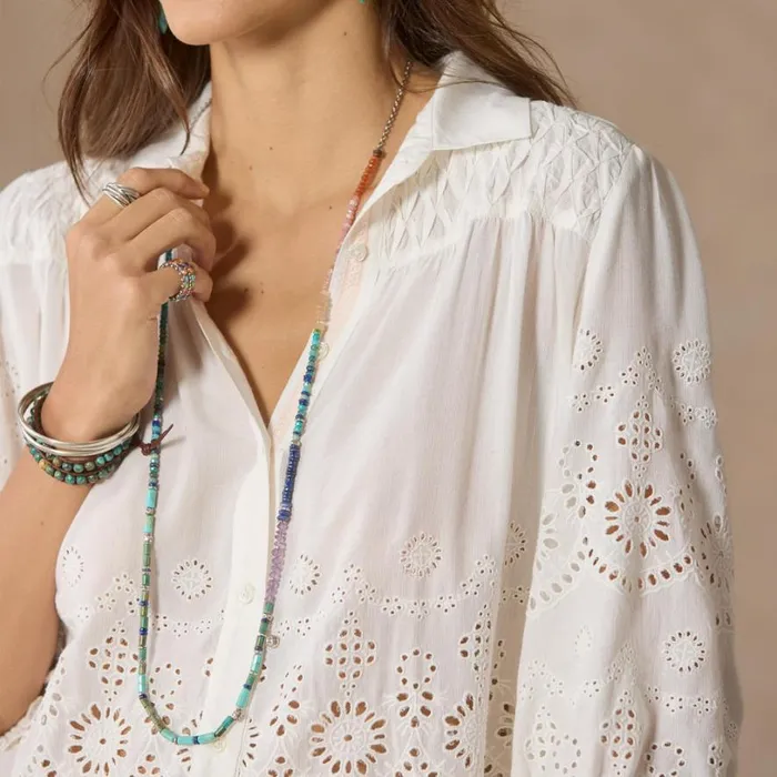 Women Arabella Eyelet Shirt Black Sundance Catalog Tops Women Arabella Eyelet Shirt Black Sundance Catalog Tops