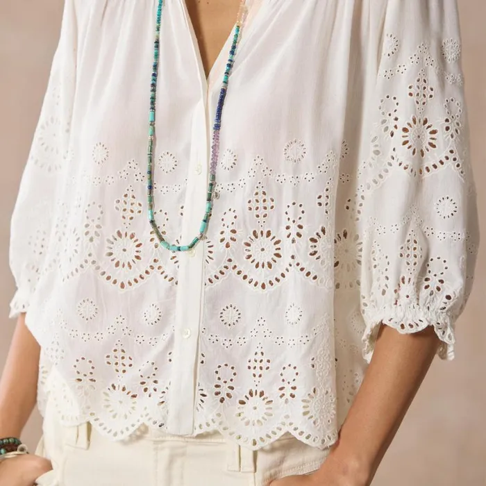 Women Arabella Eyelet Shirt Black Sundance Catalog Tops Women Arabella Eyelet Shirt Black Sundance Catalog Tops