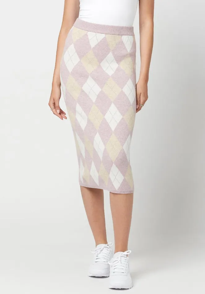 Women Argyle Beckett Sweater Skirt Barely Pink Buffalo David Bitton Shorts and Skirts Women Argyle Beckett Sweater Skirt Barely Pink Buffalo David Bitton Shorts and Skirts