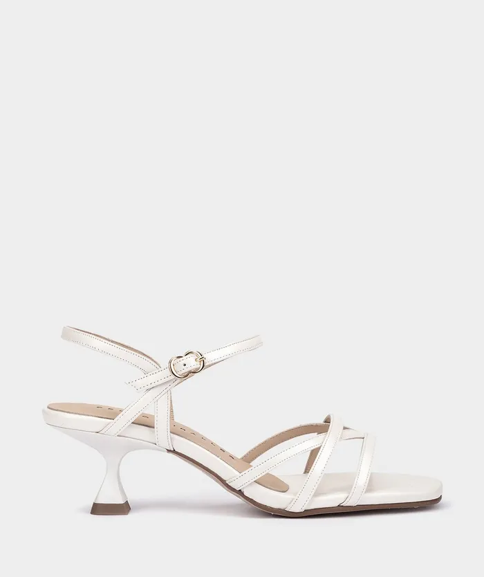 Women Aruba White 8211 Heeled Sandals Pedro Miralles