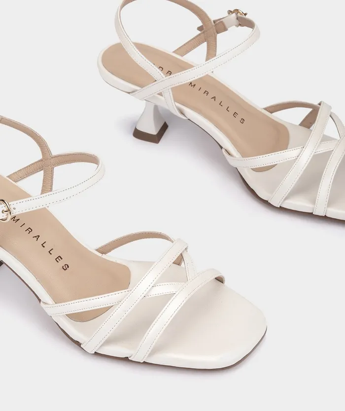 Women Aruba White 8211 Heeled Sandals Pedro Miralles
