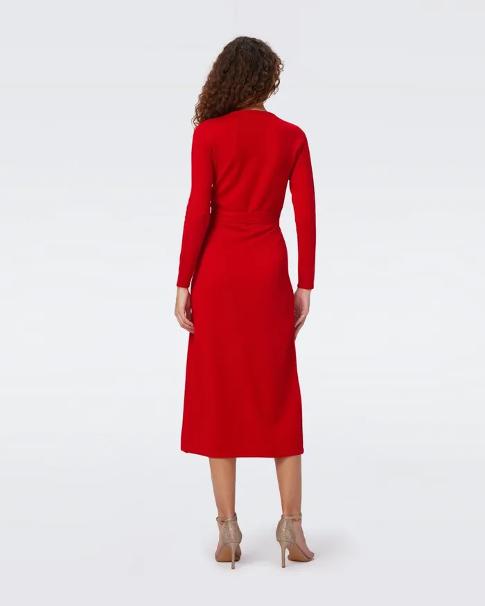 Women Astrid WoolCashmere Wrap Dress Akane DVF Dresses