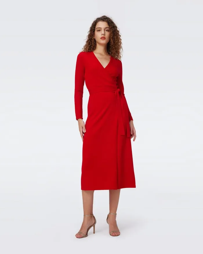 Women Astrid WoolCashmere Wrap Dress Akane DVF Dresses