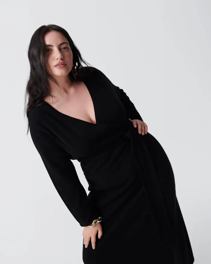 Women Astrid WoolCashmere Wrap Dress Black DVF Dresses