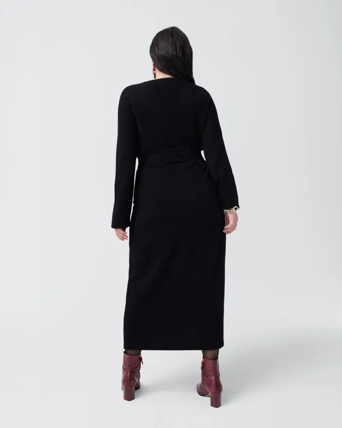 Women Astrid WoolCashmere Wrap Dress Black DVF Dresses