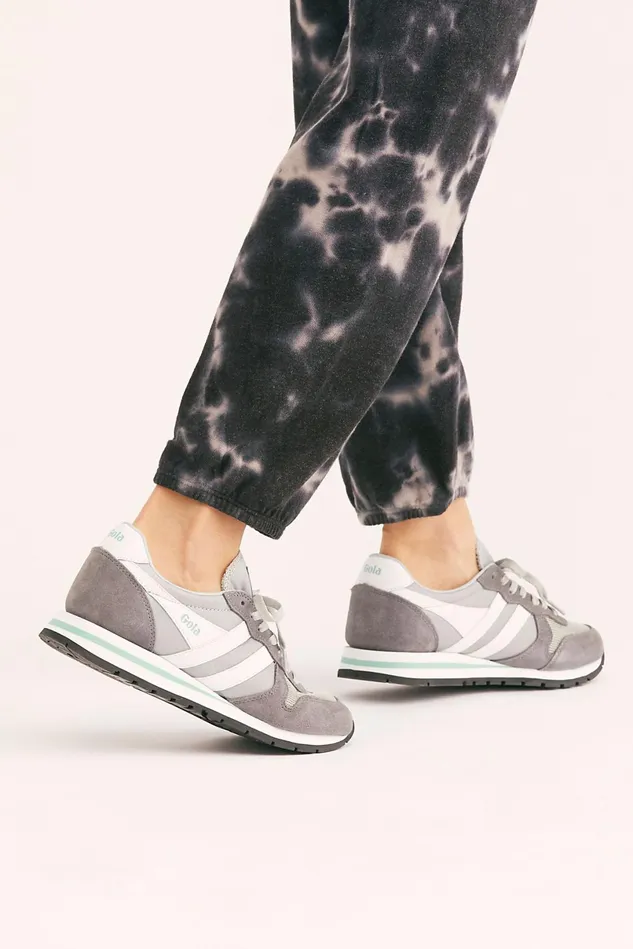 Women Athletic Shoes Free People Gola Daytona Sneakers Light Grey Ash White