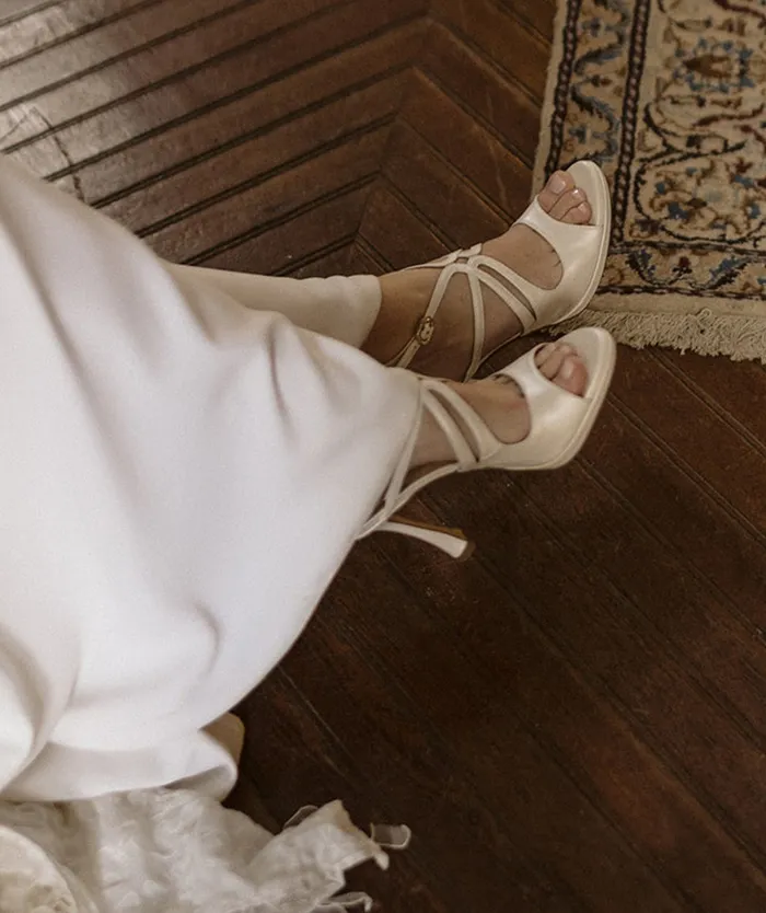 Women Atrani White 8211 Heeled Sandals Pedro Miralles