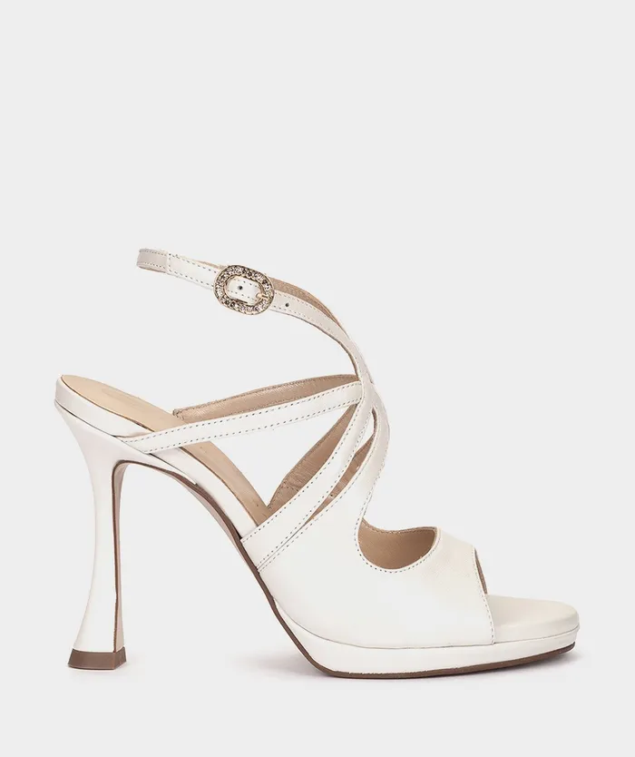 Women Atrani White 8211 Heeled Sandals Pedro Miralles