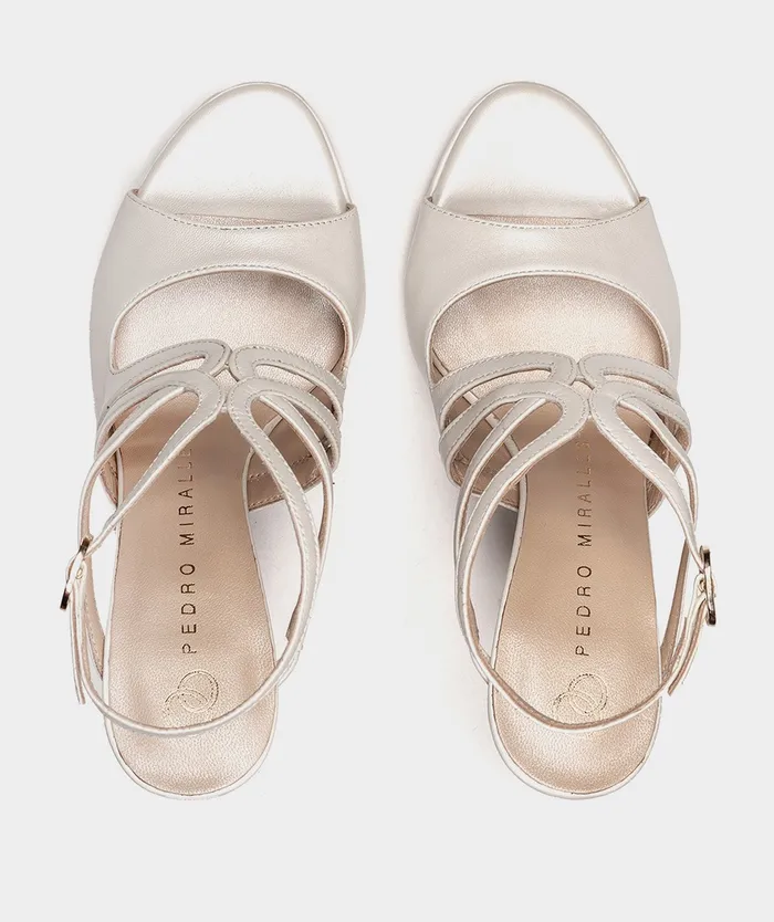 Women Atrani White 8211 Heeled Sandals Pedro Miralles