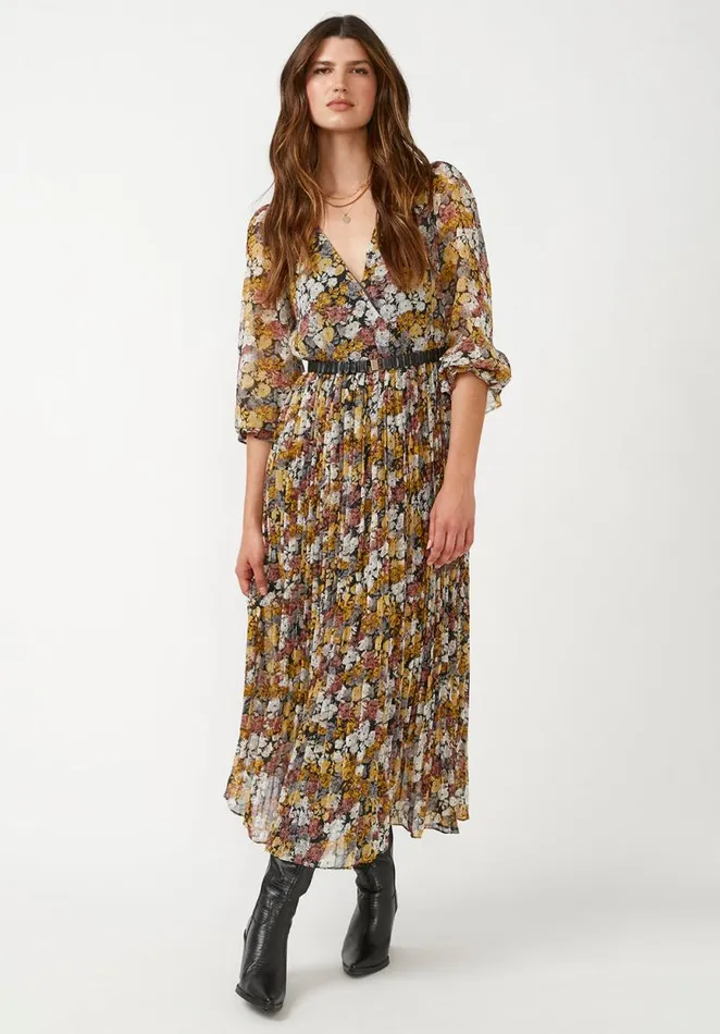 Women Bell Sleeve Angelique Dress Moody Floral Buffalo David Bitton Dresses and Jumpsuits