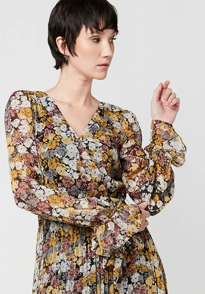 Women Bell Sleeve Angelique Dress Moody Floral Buffalo David Bitton Dresses and Jumpsuits