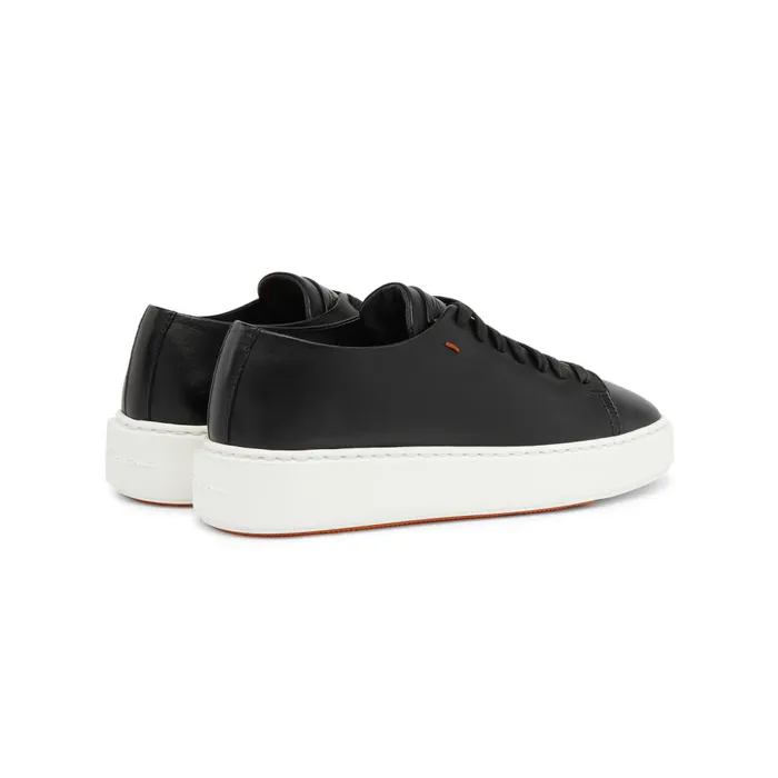 Women Black Leather Sneaker Santoni Sneakers