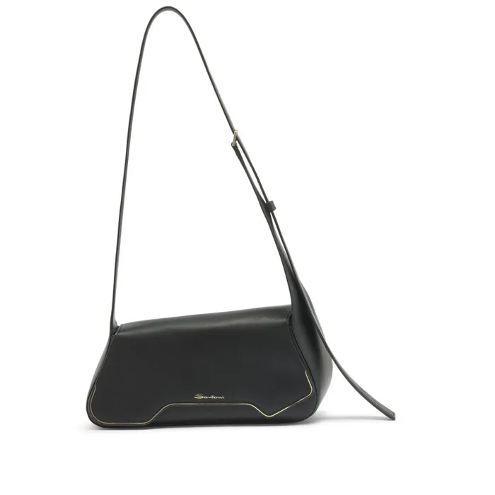 Women Black Leather Thepluto Bag Santoni Bags