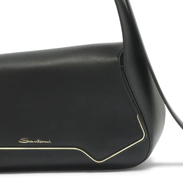 Women Black Leather Thepluto Bag Santoni Bags