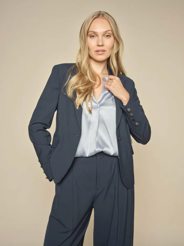 Women Blazers MOS MOSH MMBlake Piet Blazer Salute Navy