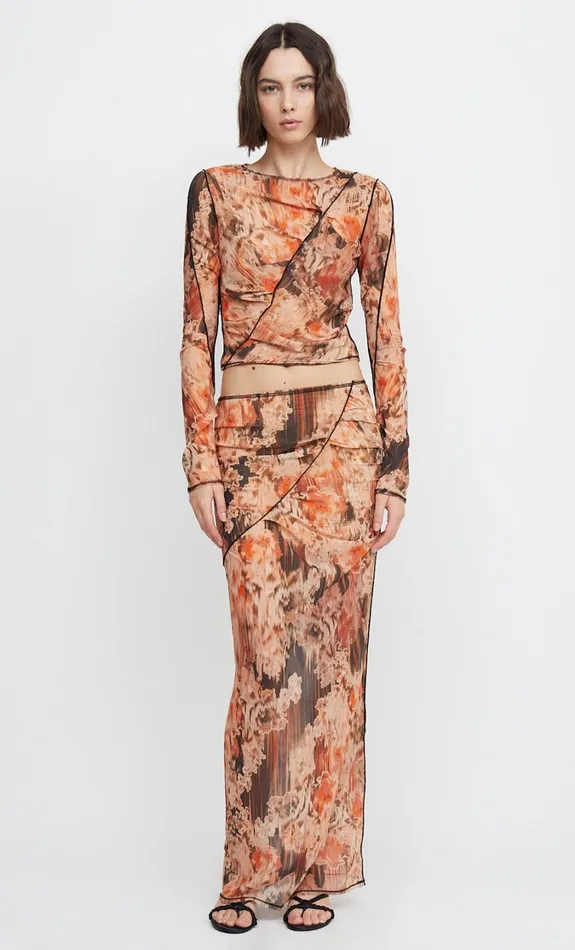 Women Bottoms Bec Bridge AVERIL GATHERED MAXI SKIRT Glitch Floral