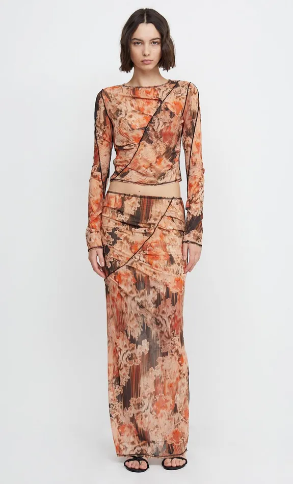 Women Bottoms Bec Bridge AVERIL GATHERED MAXI SKIRT Glitch Floral