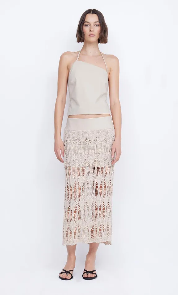 Women Bottoms Bec Bridge LYRA SPLIT MIDI SKIRT Bone
