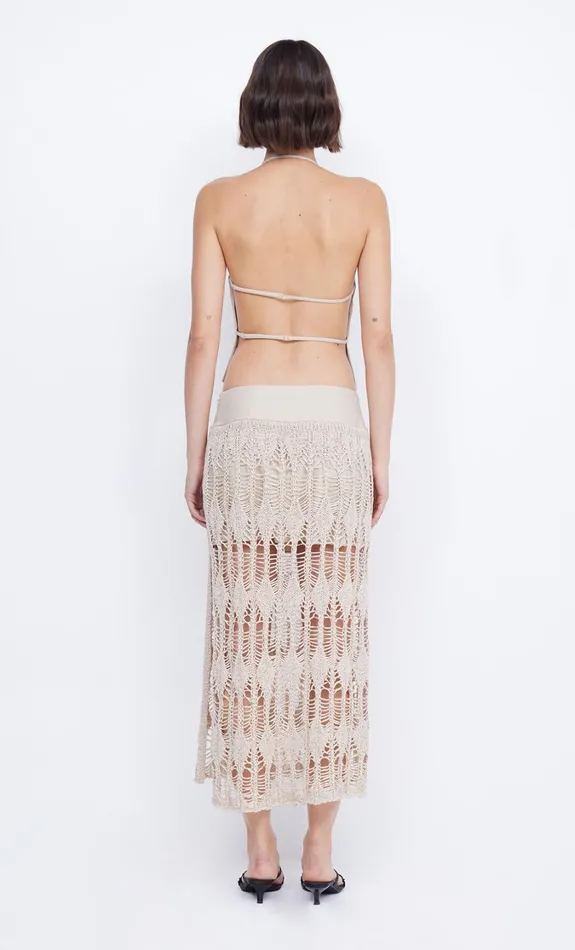 Women Bottoms Bec Bridge LYRA SPLIT MIDI SKIRT Bone