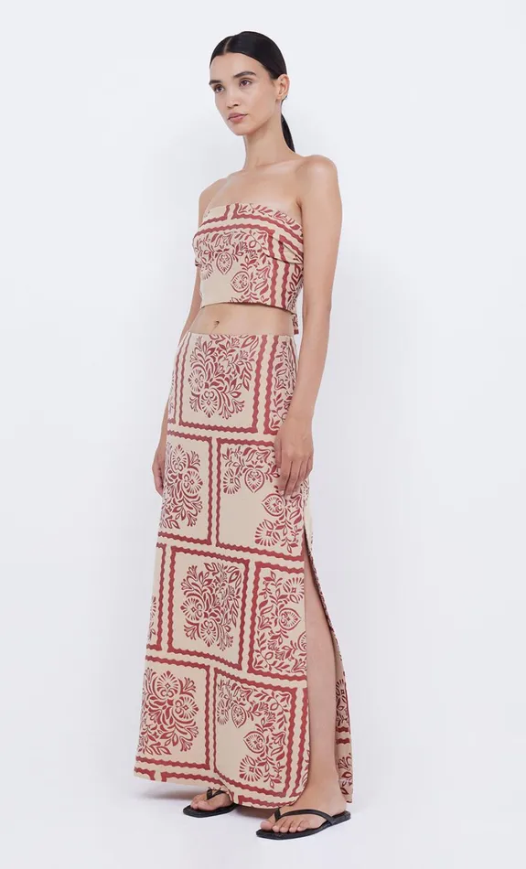 Women Bottoms Bec Bridge PALM BLISS MAXI SKIRT Sahara Jacquard