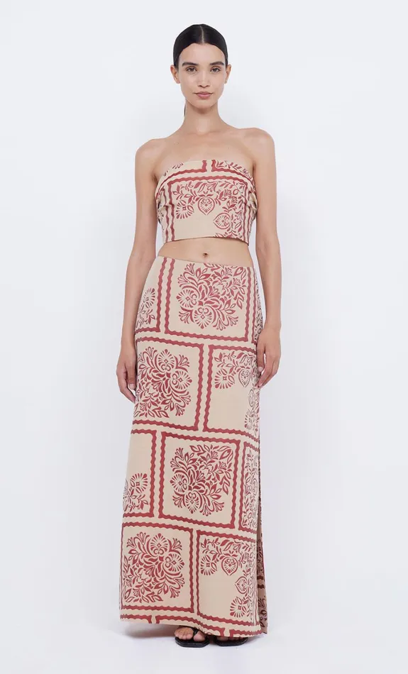 Women Bottoms Bec Bridge PALM BLISS MAXI SKIRT Sahara Jacquard