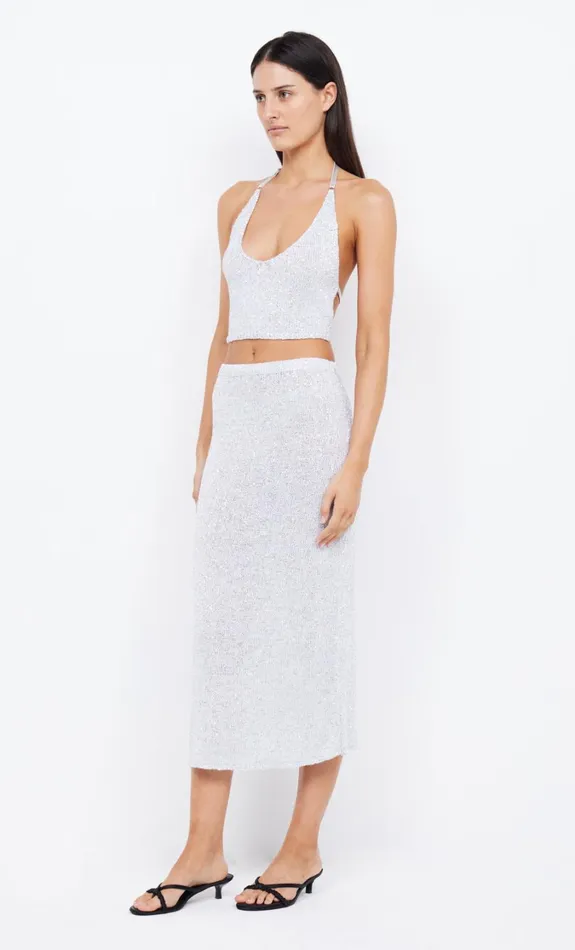 Women Bottoms Bec Bridge SADIE SEQUIN KNIT MAXI SKIRT Crystal