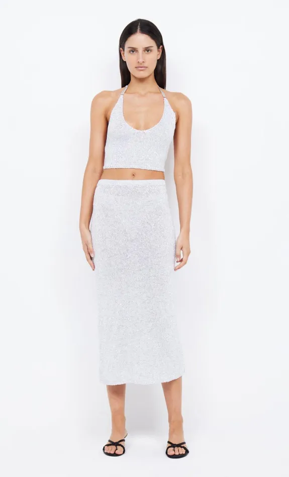 Women Bottoms Bec Bridge SADIE SEQUIN KNIT MAXI SKIRT Crystal