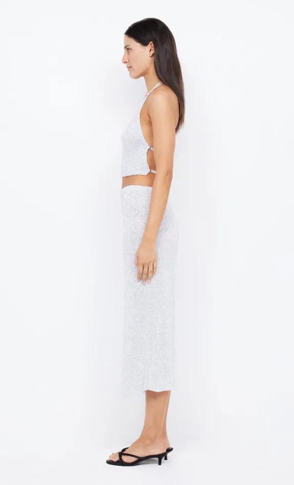 Women Bottoms Bec Bridge SADIE SEQUIN KNIT MAXI SKIRT Crystal