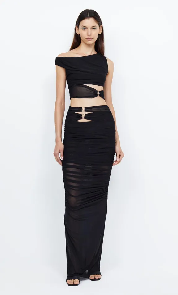 Women Bottoms Bec Bridge WHORL MAXI SKIRT Black