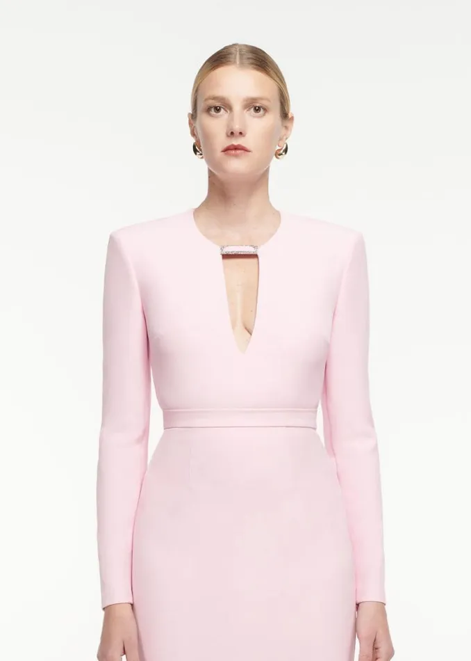 Women Bottoms Roland Mouret Crepe Midi Skirt