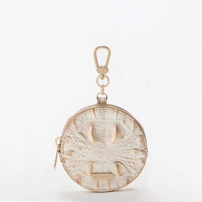 Women Brahmin Clip Ons and Keychains Circle Coin Purse Contour Melbourne