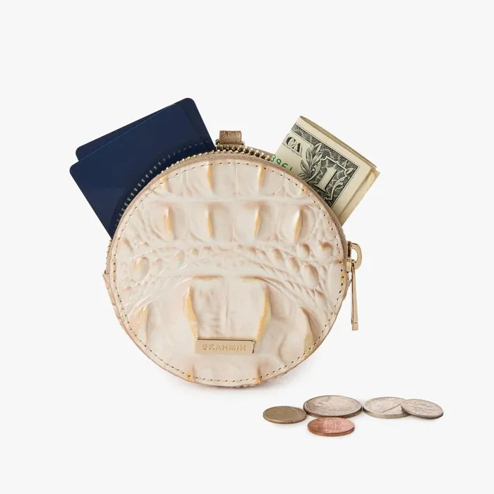 Women Brahmin Clip Ons and Keychains Circle Coin Purse Contour Melbourne