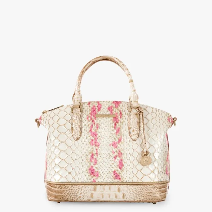 Women Brahmin Satchels Duxbury Satchel Apricot Rose Valentia